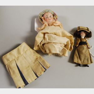 Two Small Bisque Head Dolls