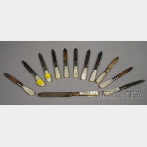 Set of Twelve Meriden Mother-of-pearl Handled Knives