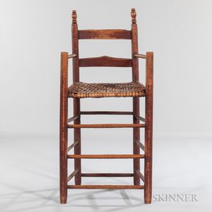 Red-painted Weaver's Chair