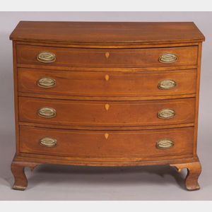 Federal Cherry Inlaid Swell-front Bureau