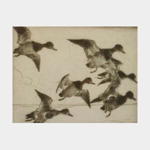 Frank Weston Benson (American, 1862-1951) Bunch of Bluebills