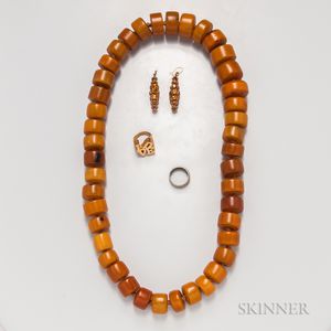 Group of Costume Jewelry and a Large Resin Necklace