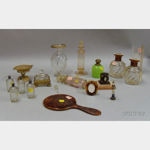 Miscellaneous Group of Dresser Articles and Glassware