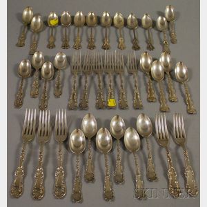 Thirty-seven Sterling Silver Forks and Teaspoons