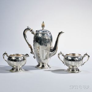 Three-piece Tuttle Sterling Silver Coffee Service