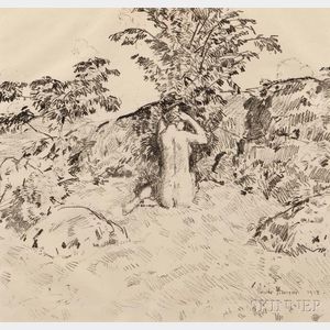 Childe Hassam (American, 1859-1935) The Wild Cherry Tree