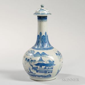 Canton Export Porcelain Covered Vase