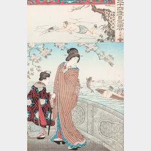 Toyohara Chikanobu (1838-1912),Woodblock Print