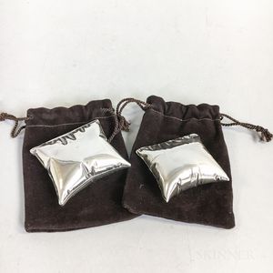 Two Karina Payne Sterling Silver Pillow-form Boxes