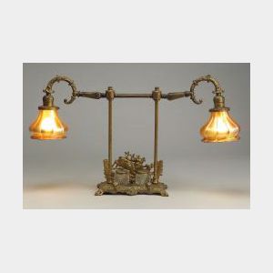 Bradley & Hubbard Ormolu Desk Lamp