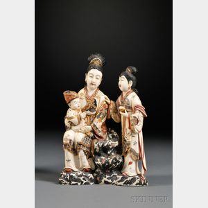 Polychrome Ivory Figural Group
