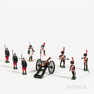 Nine Tradition French, Dutch, and Polish Miniature Soldier Sets