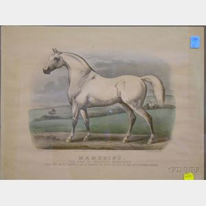 Framed Currier & Ives Small Folio Hand-colored Lithograph Mambrino