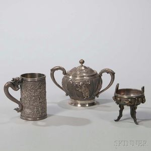 Three Pieces of Chinese Export Silver