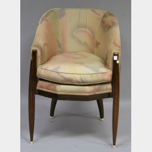 Art Deco-style Upholstered Armchair.