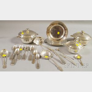 Group of Sterling and Silver-plated Flatware and Tableware