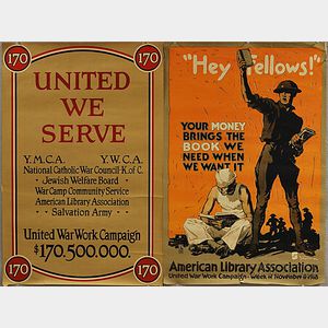 Two American Library Association WWI Lithograph Posters