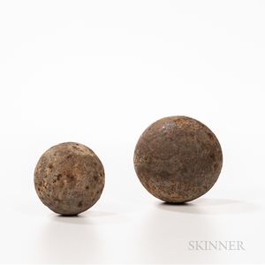 Two 18th Century Cannon Balls