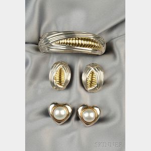 Sterling Silver and 18kt Gold Suite, Tiffany & Co.