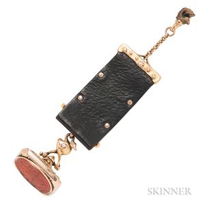 Antique Gold and Carnelian Islamic Intaglio Watch Fob, Marcus and Co.