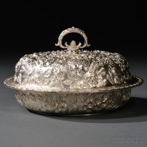 Kirk & Son Sterling Silver Repousse-decorated Covered Dish