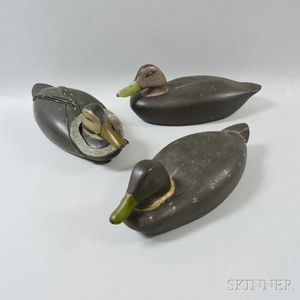 Three Modern Carved and Painted Decoys