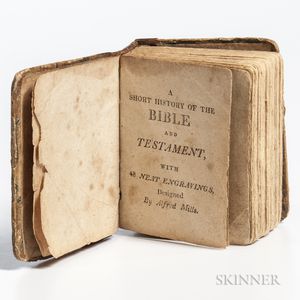 Miniature Illustrated American Printing, Alfred Mills (1776-1833) A Short History of the Bible and Testament, with 48 Neat Engravings D