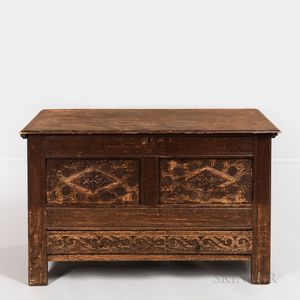 Carved and Joined Chest over Drawer