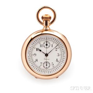 18kt Gold Single-button Chronograph Pocket Watch