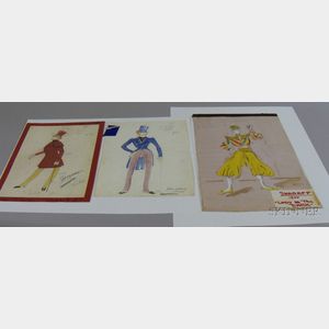 Over a Hundred Mostly Unframed Costume Designs by Irene Sharaff
