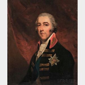 Sir John Hoppner (British, 1758-1810) Portrait of John, Earl of Chatham, in Naval Uniform and Wearing the Order of the Garter