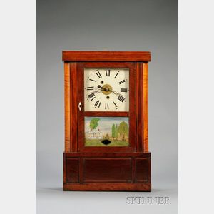 Mahogany Empire Shelf Clock by Sylvester Clarke