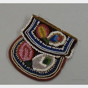 Native American Northeast Bead Cloth Pouch.