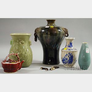 Five Assorted Asian Ceramic Articles