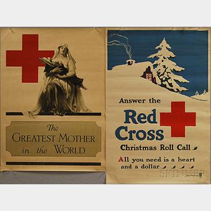 Two Red Cross WWI Lithograph Posters