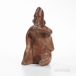 Colima Seated Pottery Figure