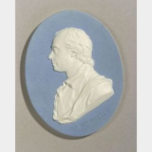 Wedgwood Light Blue Jasper Dip Portrait Medallion of Sir William Dolben