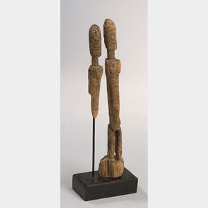 Two African Carved Wood Fragmentary Figures