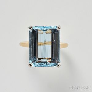 18kt Gold, Platinum, and Aquamarine Ring, Tiffany & Co.