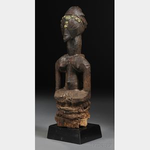 Luba-Songye Carved Wood Hunter's Fetish
