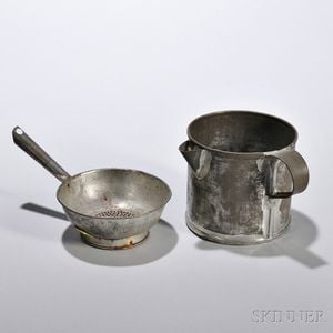 Shaker Tin Spout Cup and Strainer