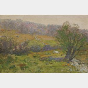 Frank Knox Morton Rehn (American, 1848-1914) Spring Landscape