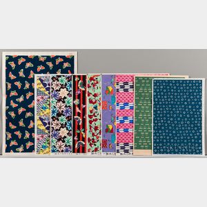 Thirteen Assorted Chiyogami Paper Sheets