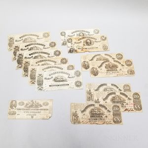 Small Group of Early Confederate States Notes