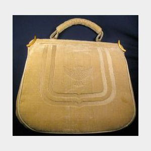 Vintage Velvet and Leather Handbag