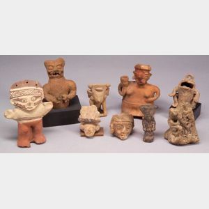 Nine Pre-Columbian Pottery Items