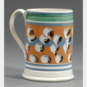 Mochaware Quart Mug with Cat's-eye Decoration