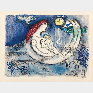 Marc Chagall (Russian/French, 1887-1985) Paysage bleu