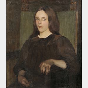 Angelica Schuyler Patterson (American, 1864-1952) Portrait of Miss Kinsman, Newburyport, Massachusetts