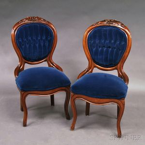 Pair of Victorian Rococo Revival Side Chairs